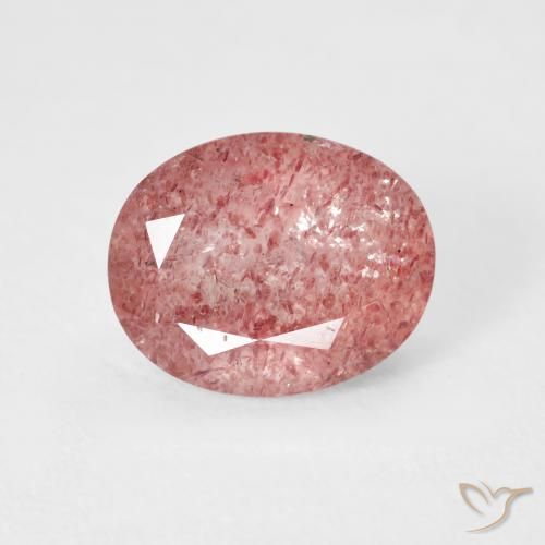 2.68ct Natural Rosado frambuesa cuarzo fresa, Ovalada, Transparente
