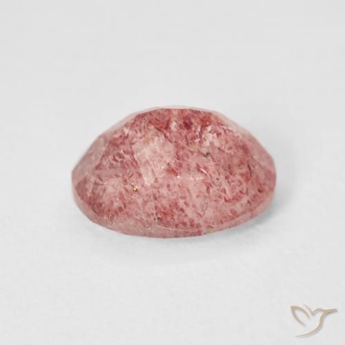 Cuarzo fresa Rosado frambuesa natural de 2.68 ct, Ovalada, Transparente