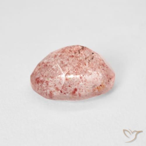 Cuarzo fresa Rosado claro natural de 2.71 ct, Ovalada, Transparente