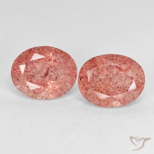 5.31ctw Natural Rosado medio cuarzo fresa, Ovalada, Transparente