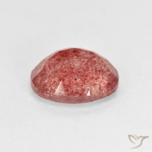 Cuarzo fresa Rosado frambuesa natural de 2.78 ct, Ovalada, Transparente