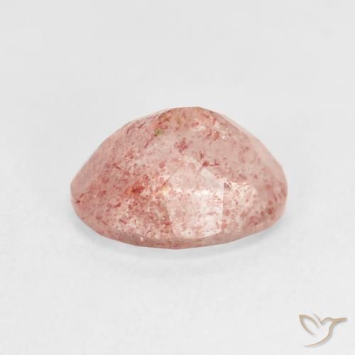 Cuarzo fresa Rosado claro natural de 2.69 ct, Ovalada, Transparente