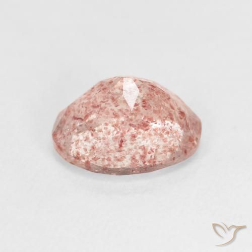 Cuarzo fresa Rosado claro natural de 2.56 ct, Ovalada, Transparente