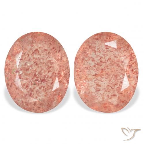 5.56ctw Natural Rosado pomelo cuarzo fresa, Ovalada, Transparente