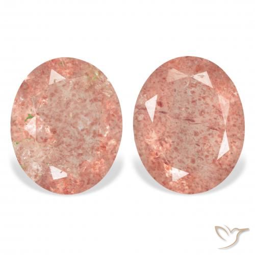 5.85ctw Natural Rosado pomelo cuarzo fresa, Ovalada, Transparente