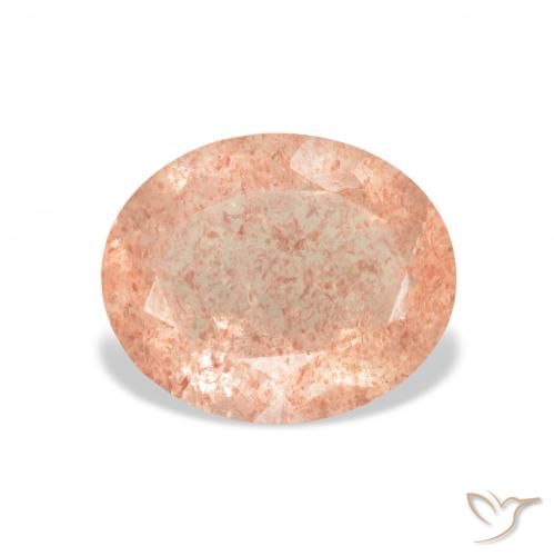 3.31ct Natural Rosado claro cuarzo fresa, Ovalada, Transparente