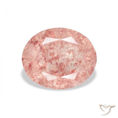 4.04ct Natural Rosado medio Cuarzo fresa, Ovalada, Transparente