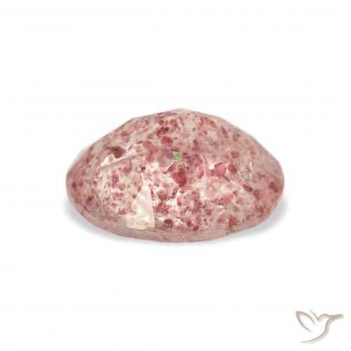 Cuarzo fresa Rosado claro natural de 2.98 ct, Ovalada, Transparente