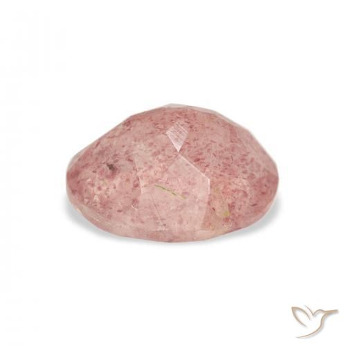 Cuarzo fresa Medium Light-Pink natural de 3.58 ct, Ovalada, Transparente