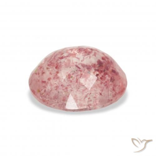 Cuarzo fresa Rosado claro natural de 3.50 ct, Ovalada, Transparente