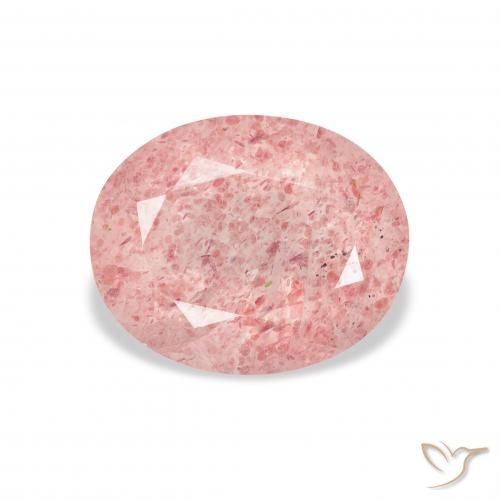 3.54ct Natural Rosado claro cuarzo fresa, Ovalada, Transparente