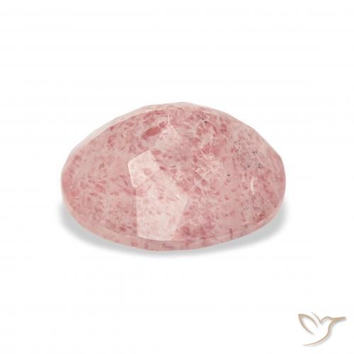 Cuarzo fresa Rosado claro natural de 3.54 ct, Ovalada, Transparente