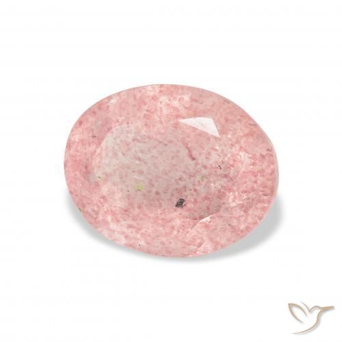 Cuarzo fresa Rosado claro natural de 3.47 ct, Ovalada, Transparente