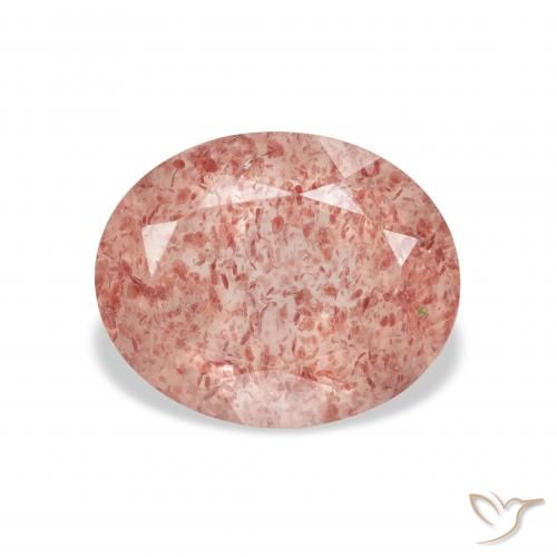 3.29ct Natural Rosado medio cuarzo fresa, Ovalada, Transparente