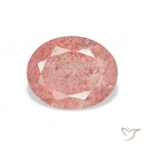 3.08ct Natural Rosado frambuesa cuarzo fresa, Ovalada, Transparente
