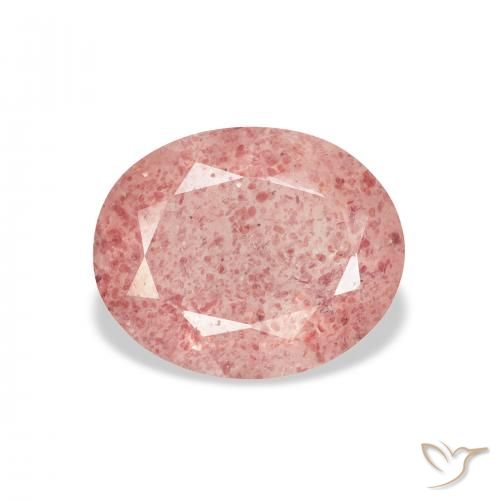 3.19ct Natural Medium Light-Pink cuarzo fresa, Ovalada, Transparente