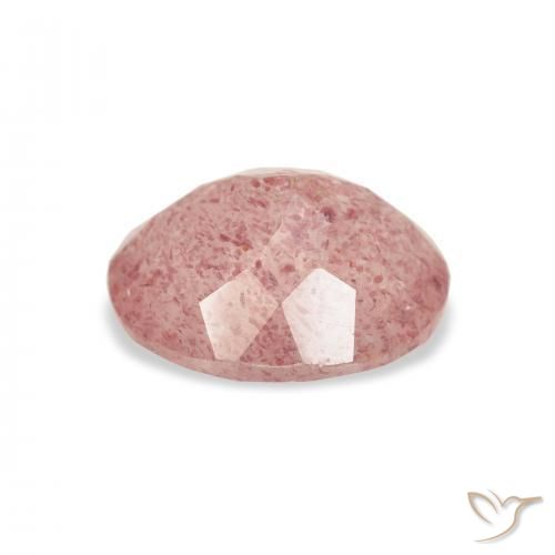 Cuarzo fresa Medium Light-Pink natural de 3.19 ct, Ovalada, Transparente