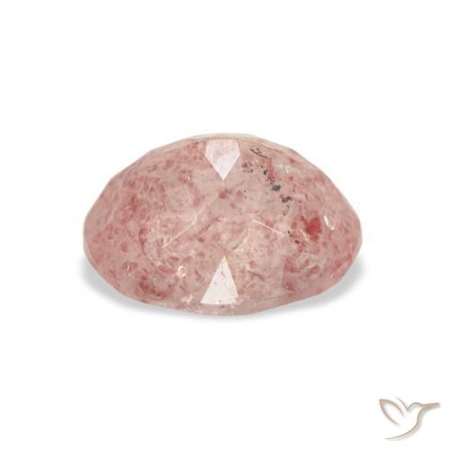 Cuarzo fresa Medium Light-Pink natural de 3.68 ct, Ovalada, Transparente