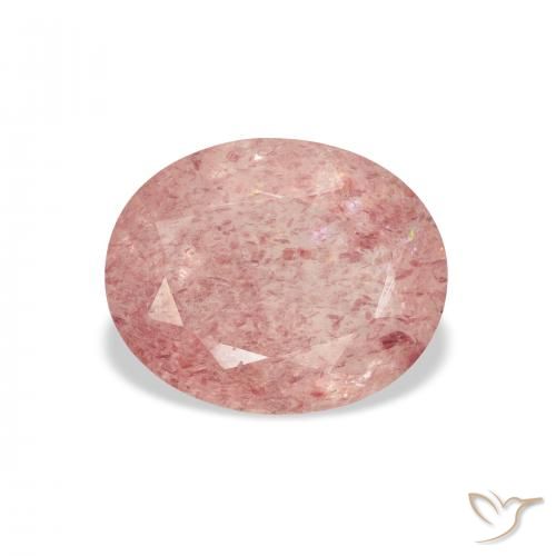 2.90ct Natural Rosado claro cuarzo fresa, Ovalada, Transparente