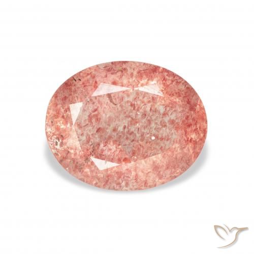 3.34ct Natural Rosado frambuesa cuarzo fresa, Ovalada, Transparente
