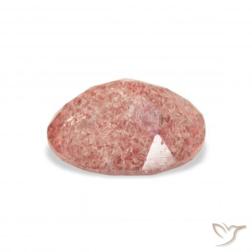 Cuarzo fresa Rosado frambuesa natural de 3.34 ct, Ovalada, Transparente
