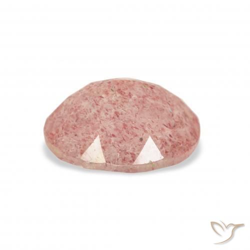 Cuarzo fresa Rosado claro natural de 3.28 ct, Ovalada, Transparente