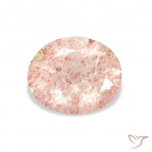 2.85ct Natural Rosado claro cuarzo fresa, Ovalada, Transparente