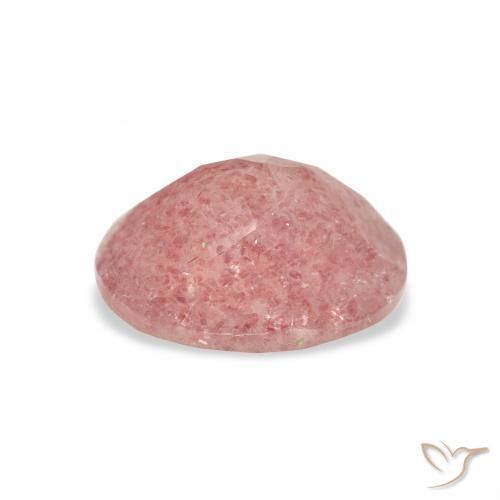 Cuarzo fresa Rosa rosado natural de 3.35 ct, Ovalada, Transparente