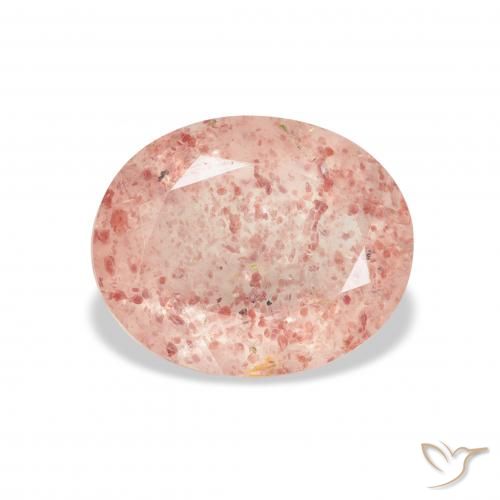 3.70ct Natural Rosado claro cuarzo fresa, Ovalada, Transparente