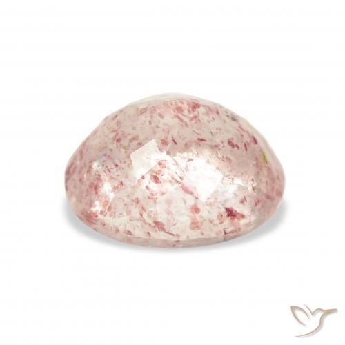 Cuarzo fresa Rosado claro natural de 3.86 ct, Ovalada, Transparente