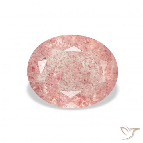 2.48ct Natural Rosado claro cuarzo fresa, Ovalada, Transparente
