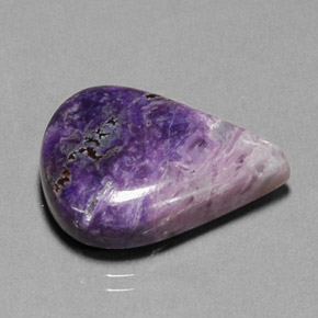 Sugilita multicolor natural de 18,38 ct, en forma de pera, opaco