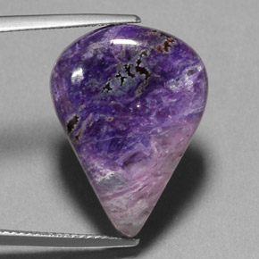 Sugilita multicolor natural de 18,38 ct, en forma de pera, opaco