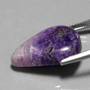 Sugilita multicolor natural de 18,38 ct, en forma de pera, opaco