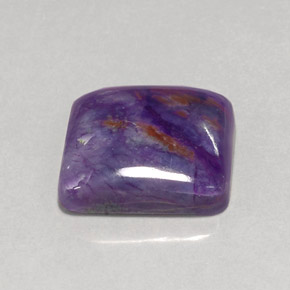 Sugilita violeta natural de 15,15 ct, corte cojín, opaco