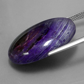 Sugilita multicolor natural de 27,34 ct, corte óvalo, opaco