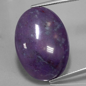 Sugilita multicolor natural de 22,62 ct, corte óvalo, opaco