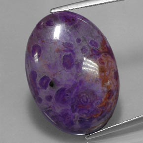Sugilita multicolor natural de 21,13 ct, corte óvalo, opaco
