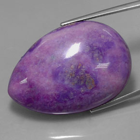 Sugilita multicolor natural de 74,11 ct, en forma de pera, opaco