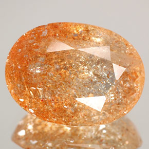 Piedrasol Naranja natural de 10.45 ct, Transparente, Transparente / Translúcido