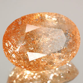 Piedrasol Naranja natural de 10.45 ct, Transparente, Transparente / Translúcido