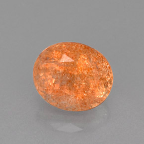 Piedra sol naranja natural de 1,86 ct, transparente, transparente / translúcido