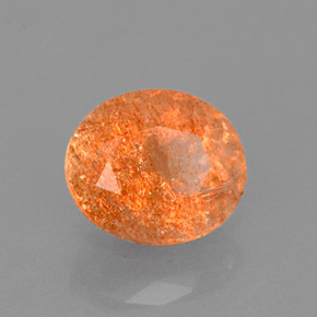 Piedra sol naranja natural de 1,86 ct, transparente, transparente / translúcido