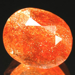 Piedra sol naranja natural de 1,81 ct, transparente, transparente / translúcido