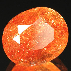 Piedra sol naranja natural de 1,81 ct, transparente, transparente / translúcido