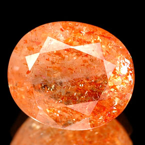 Piedra sol naranja natural de 2,68 ct, transparente, transparente / translúcido