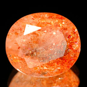 Piedra sol naranja natural de 2,68 ct, transparente, transparente / translúcido
