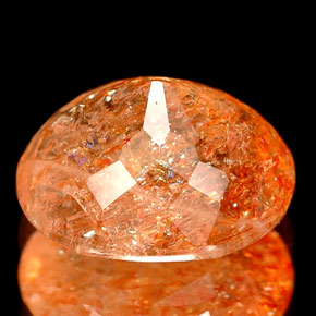 Piedra sol naranja natural de 2,68 ct, transparente, transparente / translúcido