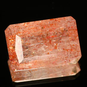 Piedra sol naranja natural de 7,73 ct, transparente, transparente / translúcido
