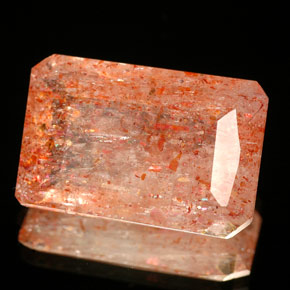 Piedra sol naranja natural de 7,73 ct, transparente, transparente / translúcido